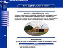 Tablet Screenshot of firstbaptistpasco.com